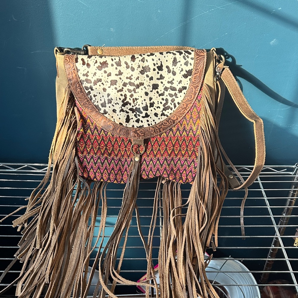 Myra Bohemian Fringe Shoulder Bag - Multicolor